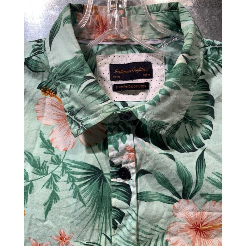 Hawaiian Hibiscus Beach Shirt Gentlemen’s Outfitters 100% Cotton Button Up M - Picture 6 of 14